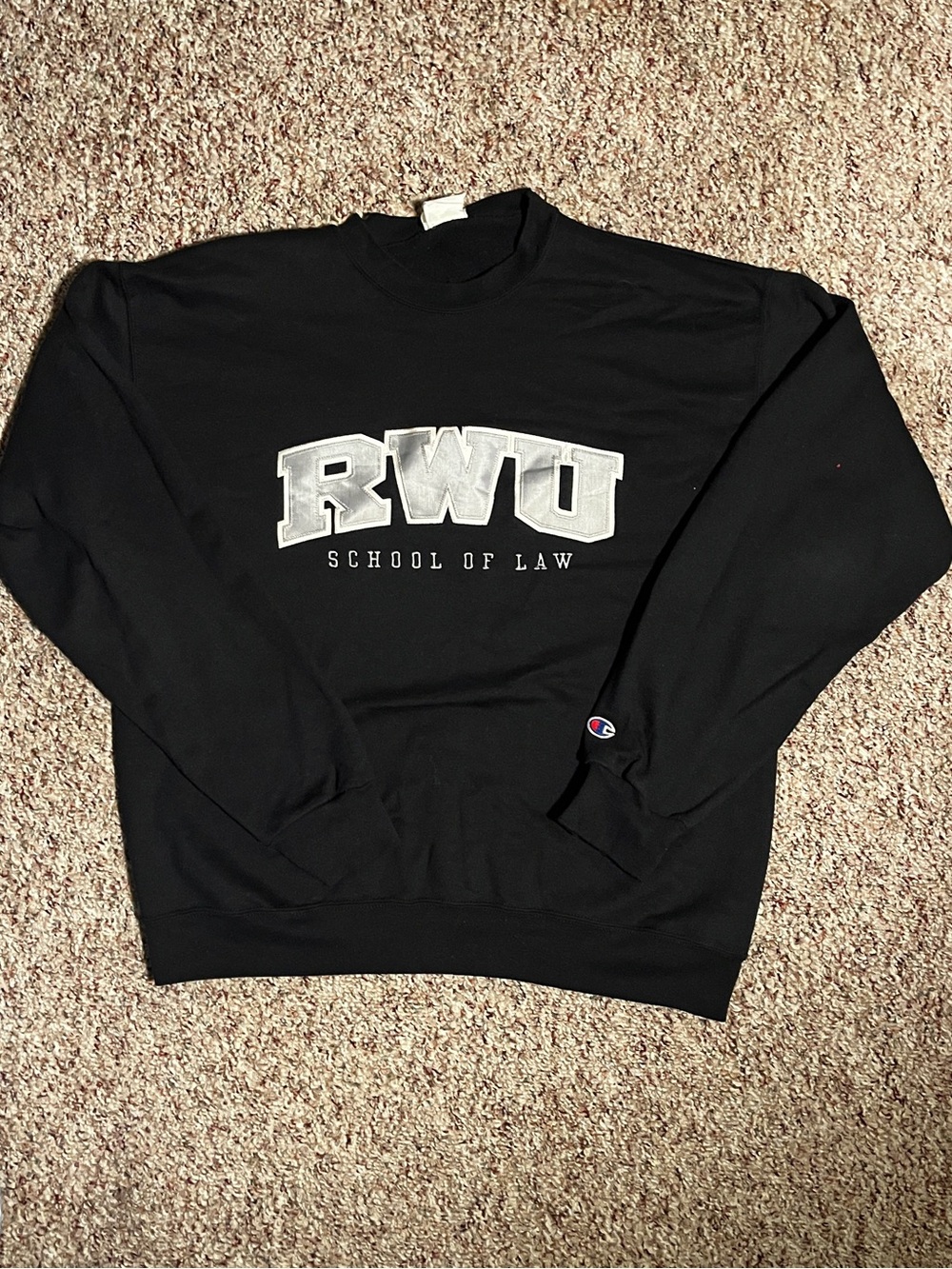 Champion Black RWU School of Law Crewneck Sweatshirt - Picture 1 of 4